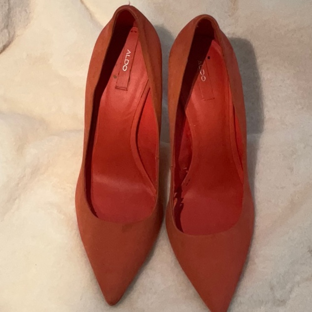 Aldo heels/color coral/ size 7